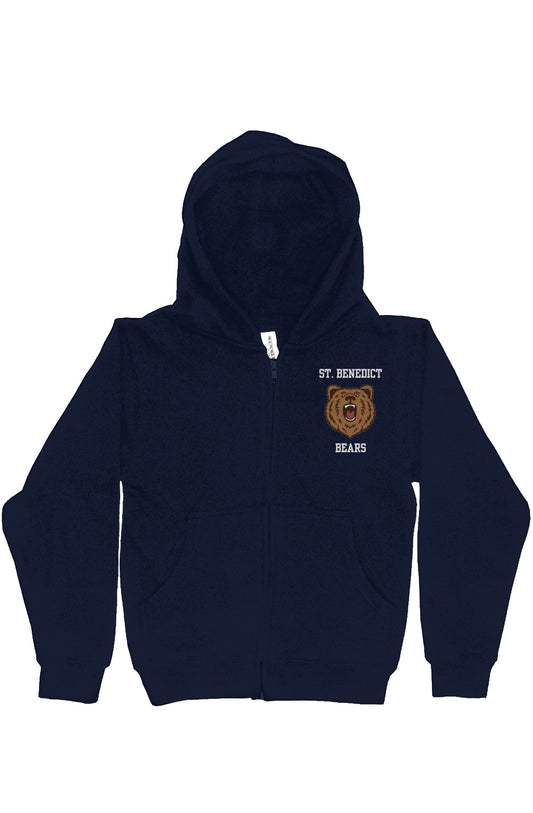 St. Benedict Bears // Youth Hooded Zip Sweatshirt